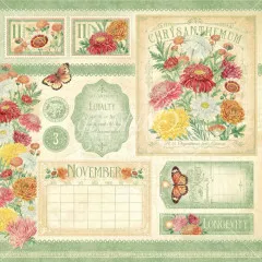 Flower Market Designpapier - November