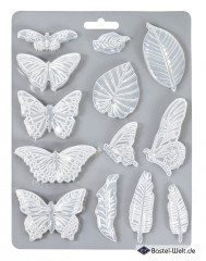 Soft Mould A4 - Amazonia Leaves and Butterflies