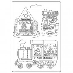 Soft Mould A5 - Train Santa Claus