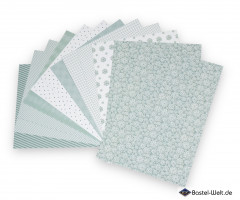 Joy! Craft A4 Paper Pack - Mint Patterns