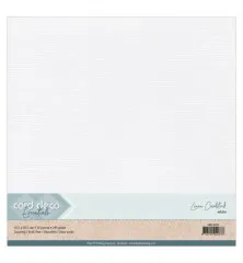 12x12 Linen Cardstock - Weiß