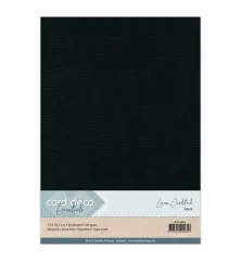 A4 Linen Cardstock - Schwarz