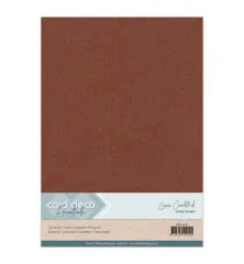 A4 Linen Cardstock - Rostbraun