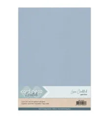 A4 Linen Cardstock - Graublau