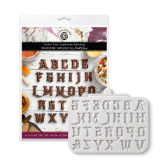 Katy Sue Designs - Silicone Mould - Gothic Font Uppercase Alphabet