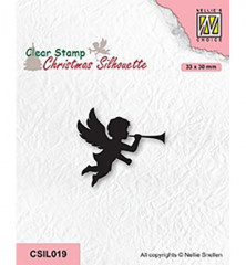 Clear Stamps - Christmas Silhouettes Angel with Trumpet