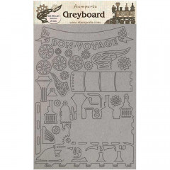 Stamperia Greyboard A4 - Voyages Fantastiques Train