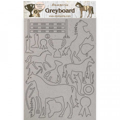 Stamperia Greyboard A4 - Romantic Horses Trophy