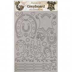 Stamperia Greyboard A4 - Romantic Horses Horseshoe