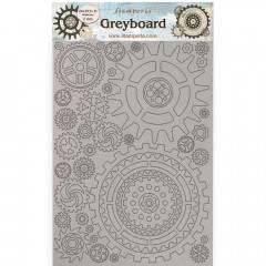 Stamperia Greyboard A4 - Lady Vagabond Lifestyle Gears Gauge