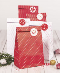 Adventskalender Set - rot weiß (groß)