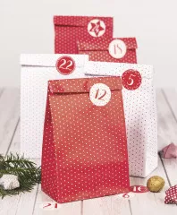 Adventskalender Set - rot weiß (groß)