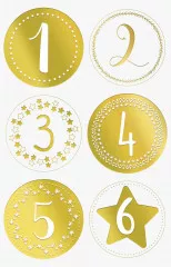 Adventskalender Set - gold natur weiß (klein)