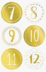 Adventskalender Set - gold natur weiß (klein)