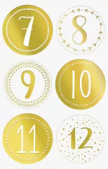 Adventskalender Set - gold natur weiß (klein)