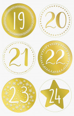 Adventskalender Set - gold natur weiß (klein)