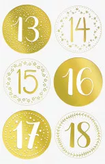 Adventskalender Set - gold natur weiß (groß)