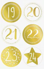 Adventskalender Set - gold natur weiß (groß)