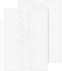 Lichtdorf-Set Leporello - weiß