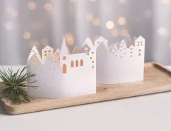 Lichtdorf-Set Leporello - weiß