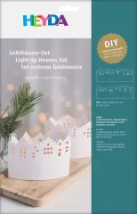 Lichthäuser-Set Leporello - weiß
