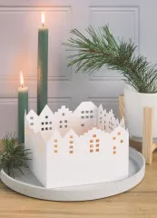 Lichthäuser-Set Leporello - weiß