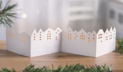 Lichthäuser-Set Leporello - weiß