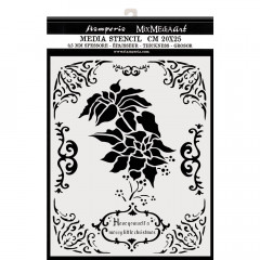 Stamperia Thick Stencil - Poinsettia, Winter Tales