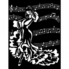 Stamperia Thick Stencil - Desire - Dancer