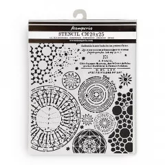 Stamperia Thick Stencil - Fortune - Macrocosm mixed patterns