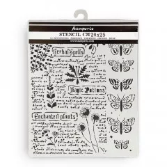 Stamperia Thick Stencil - Fortune - Botanic