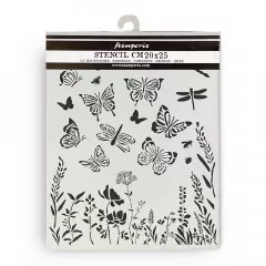 Stamperia Thick Stencil - Lavender - Butterflies