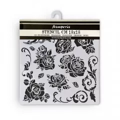 Stamperia Thick Stencil - Shabby Rose - Rose Pattern