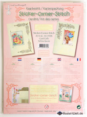 Kartenbastelpackung - Sticker-Corner-Stitch - Gelb