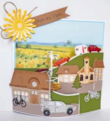 Collectables - Village decoration set bycicle