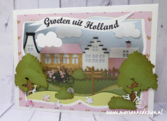 Collectables - Village decoration set bycicle