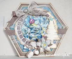 Craftables - Ribbon doily with rosette