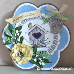 Craftables - Ribbon doily with rosette