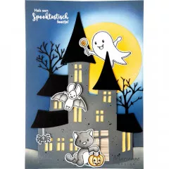 Clear Stamps and Cutting Die - Elines Animals Halloween