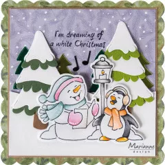 Clear Stamps and Cutting Die - Eline\s Animals - Snowman & Pinguin