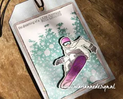 Clear Stamp and Die Set - Hettys Snowboarder