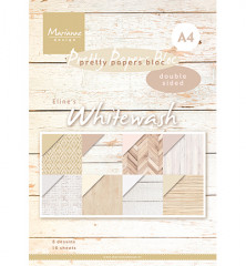 Pretty A4 Paper Bloc - Elines Whitewash