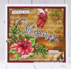 Clear Stamps - Layered Tinys poinsettia