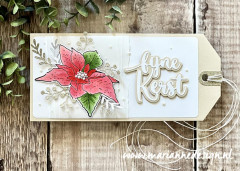 Clear Stamp and Die Set - Tinys Flowers Poinsettia