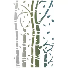 Ciao Bella Texture Stencil - Birch Trees