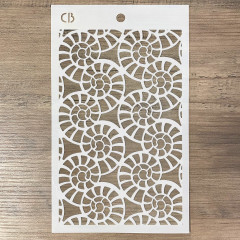 Texture Stencil 5x8 - Fossil Shells