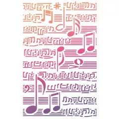 Texture Stencil 5x8 - Musical Score