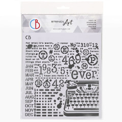 Texture Stencil 8x8 - Typewriting