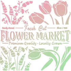 Texture Stencil 8x8 - Flower Market