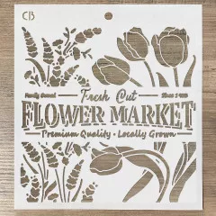 Texture Stencil 8x8 - Flower Market